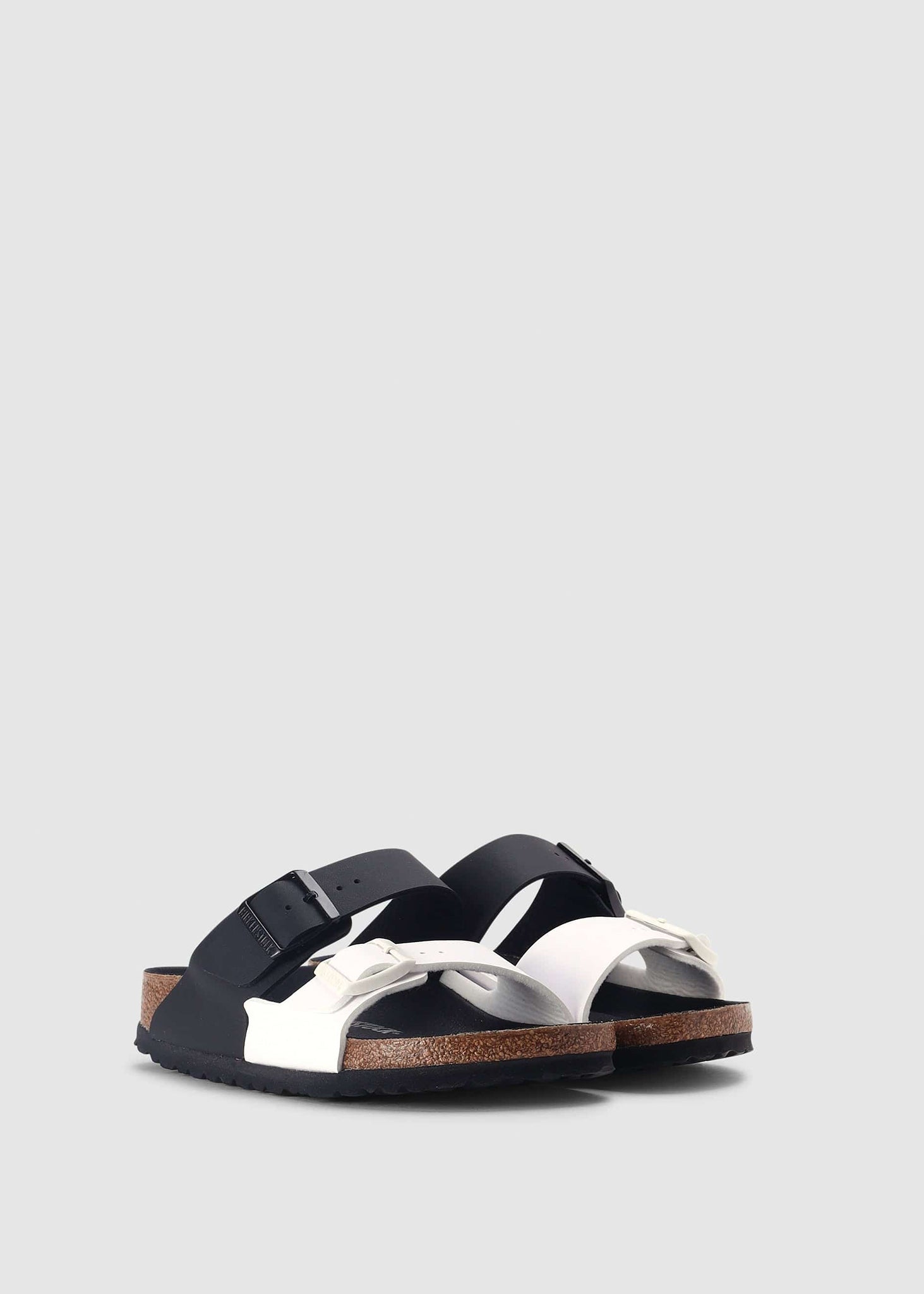 Birkenstock, Birkenstock Sandali Donna Arizona Split Nero Bianco