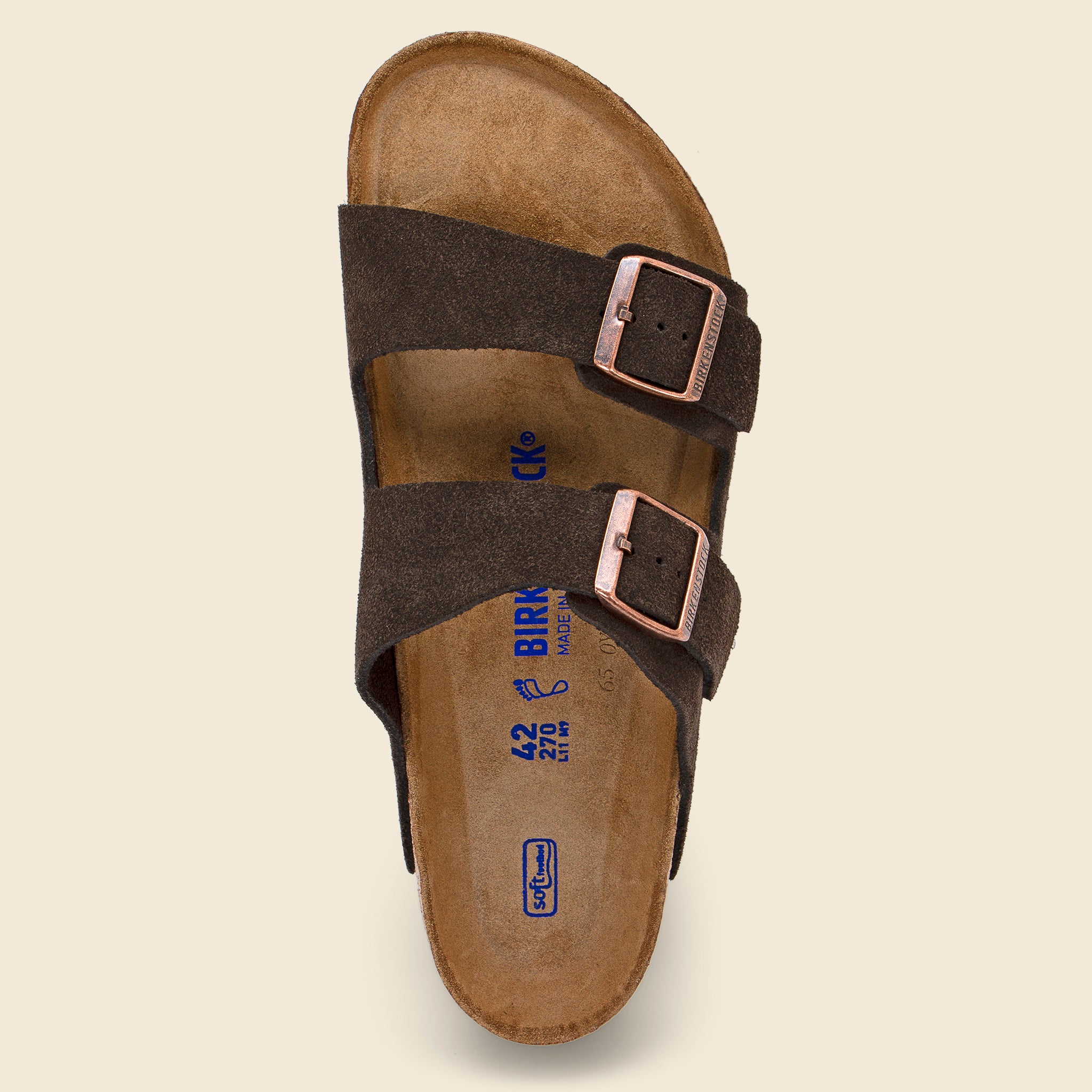 Birkenstock, Sandalo Arizona in pelle scamosciata - Moka