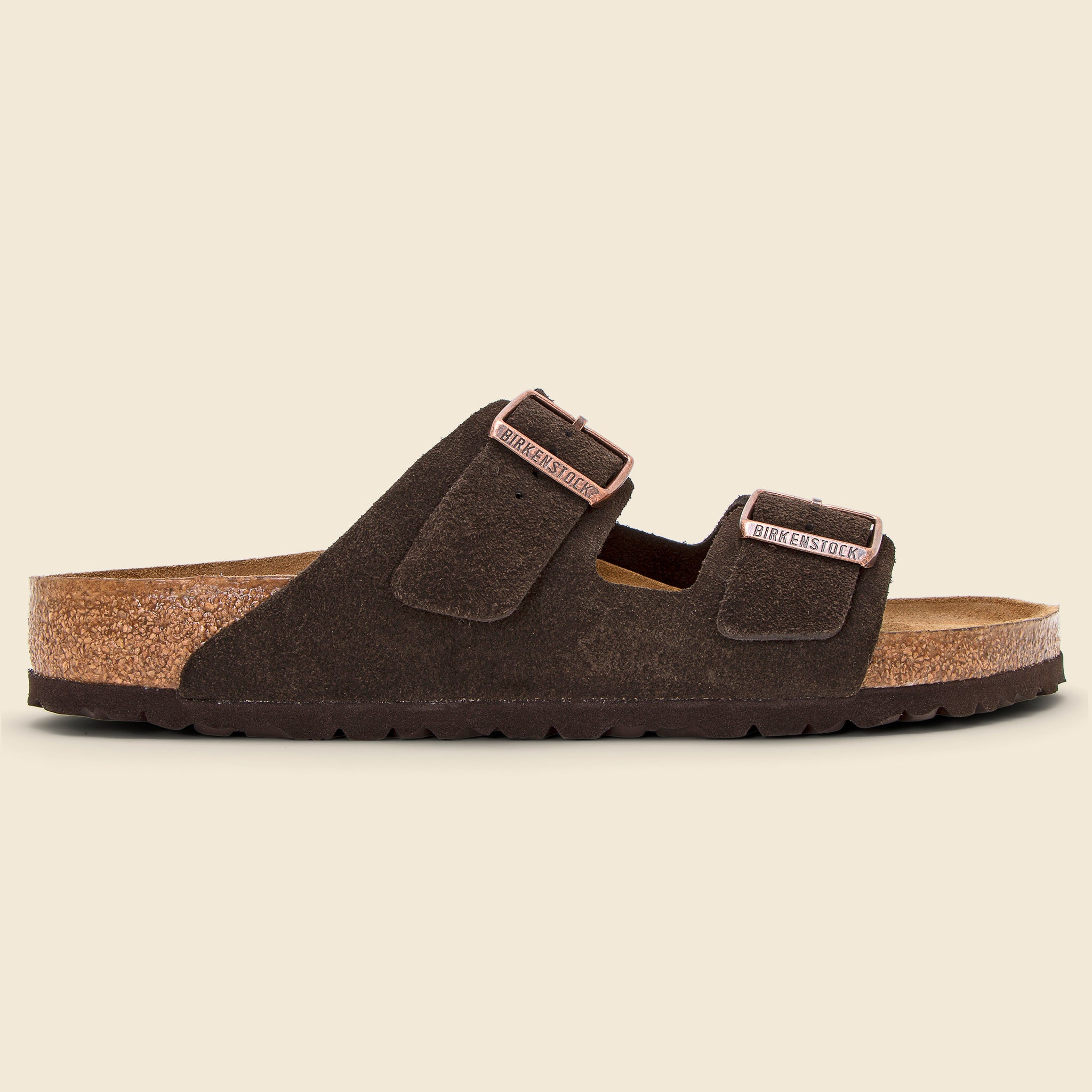 Birkenstock, Sandalo Arizona in pelle scamosciata - Moka