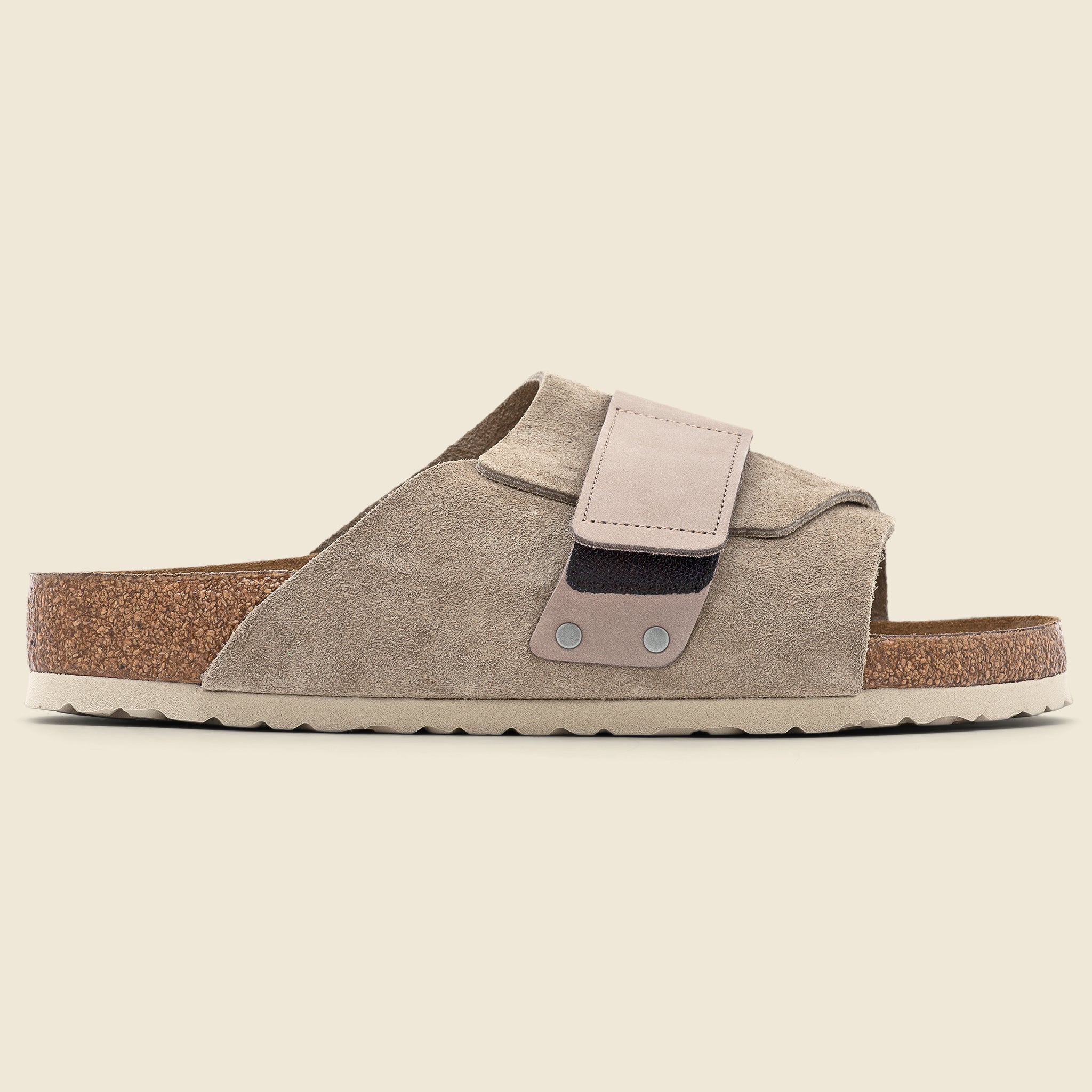 Birkenstock, Sandalo Kyoto in pelle scamosciata - Taupe